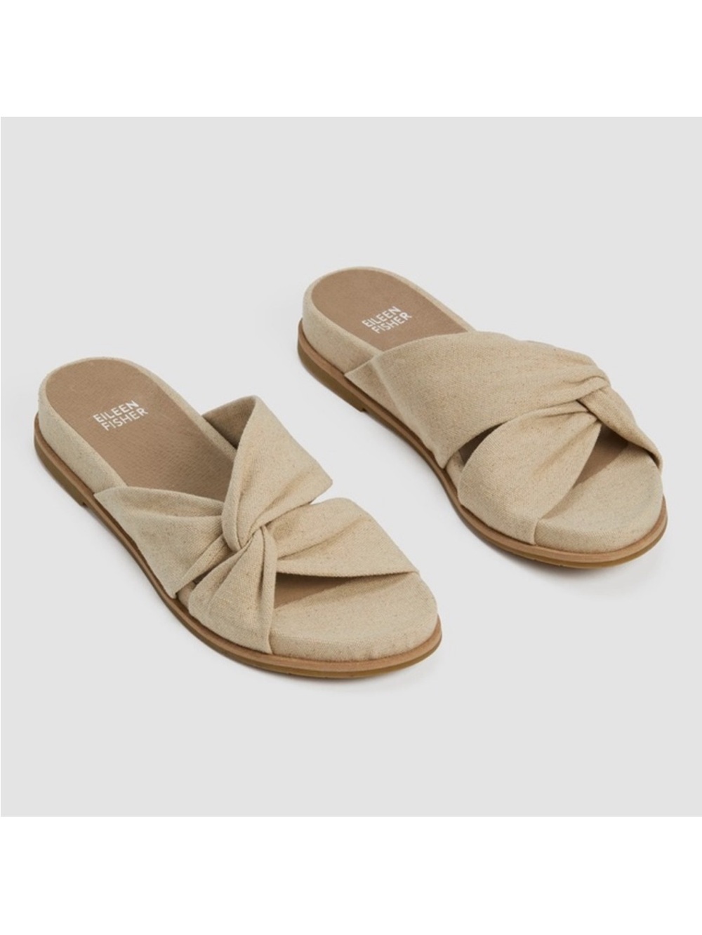 Eileen Fisher Dello Linen Wedge Sandal